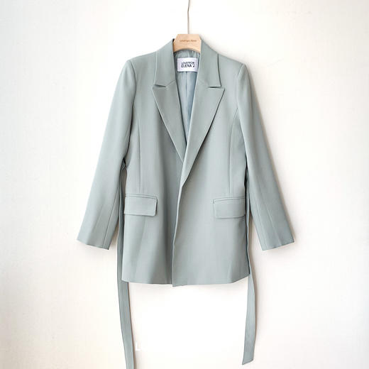 无扣腰带西装&微喇西装裤 商品图4