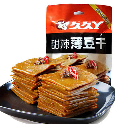 久久丫甜辣薄豆干185g 商品图0
