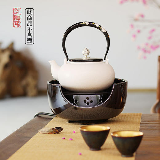 龙隐斋/厂家直发 小观山/宝蓝地云松纹电陶炉家用茶炉煮茶器铁壶银壶烧水炉 商品图1