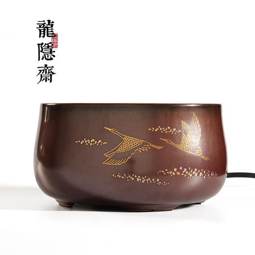 龙隐斋/厂家直发  金沙地双鹤 电陶炉家用功夫茶具烧水煮茶炉小型静音电茶炉泡茶专用茶炉 金光釉 商品图0