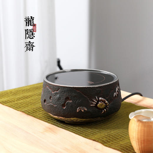 龙隐斋/厂家直发 铁包银/和谐 电陶炉 家用茶炉煮茶器小型铁壶银壶烧水泡茶具 商品图0