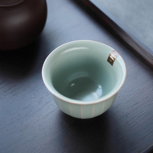 【分寸汝窑】【牡丹杯】4.8x7.
