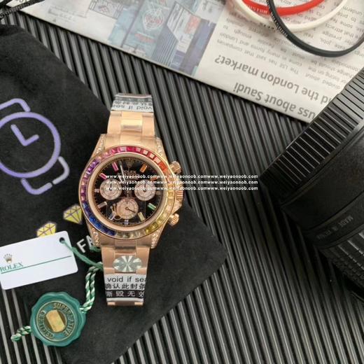 BL全新迪通拿彩虹款。型号：116599RBOW-116598RBOW-116595RBOW.彩虹迪通拿一表难求！镶嵌根据原厂颜色渐变过渡最协调的36颗宝石进行优化处理，高度、角度一致 商品图2