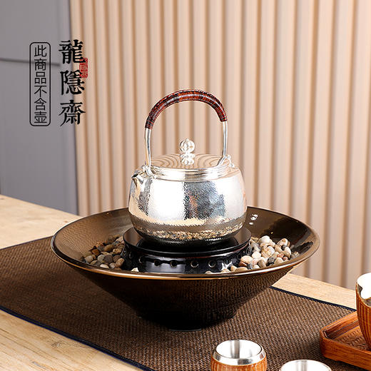 龙隐斋厂家直发 金银烧观水电陶炉煮茶小型台式煮茶炉功夫茶专用电茶炉银壶铁壶陶壶烧水泡茶炉 商品图3
