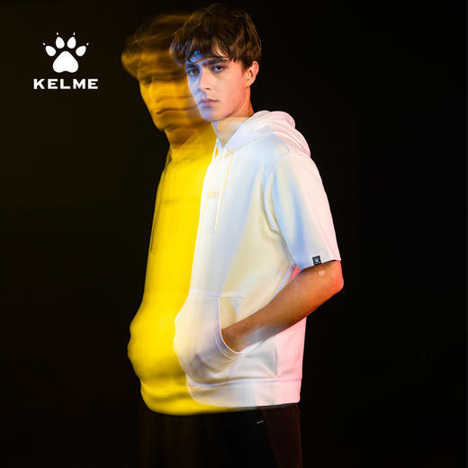 kelme卡尔美 运动休闲短袖新款春夏连帽T恤宽松男士综训上衣 商品图0
