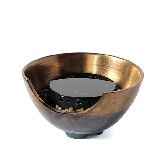 龙隐斋/厂家直发 金银烧观山电陶炉煮茶小型台式煮茶炉功夫茶专用电茶炉银壶铁壶陶壶烧水泡茶炉 商品图4