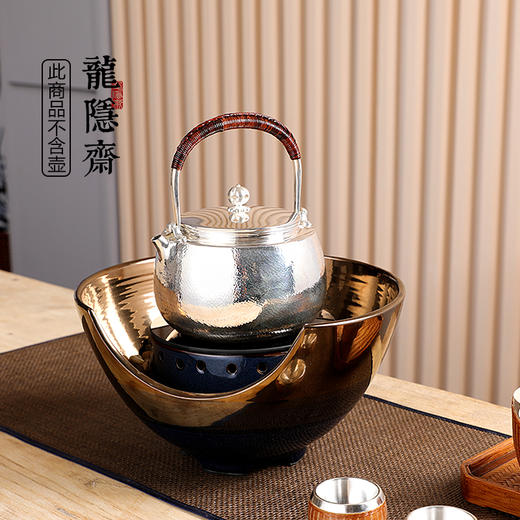龙隐斋/厂家直发 金银烧观山电陶炉煮茶小型台式煮茶炉功夫茶专用电茶炉银壶铁壶陶壶烧水泡茶炉 商品图5