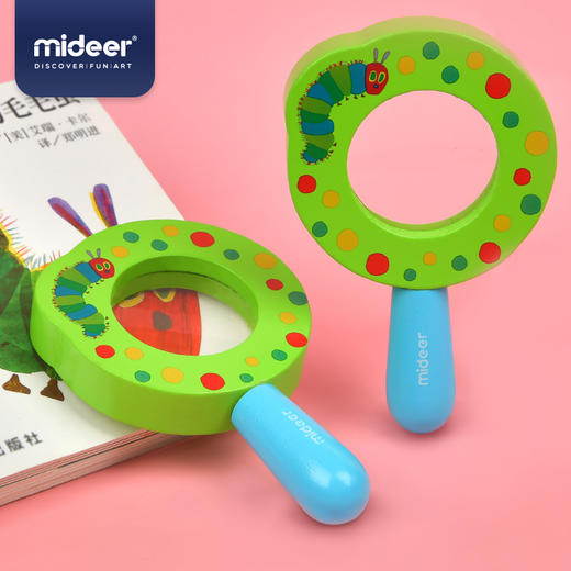 mideer弥鹿好饿的毛毛虫儿童放大镜 卡通可爱植物观察科学玩具 商品图1