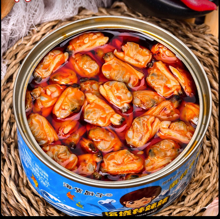 网红花蛤罐头150g2罐装纯蛤蜊肉罐头