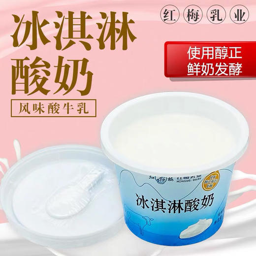 红梅乳业 冰淇淋酸奶135克 12杯/箱 商品图1