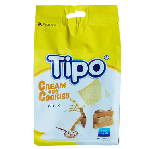 Tipo牛奶味奶蛋酥脆面包干135g 商品图0