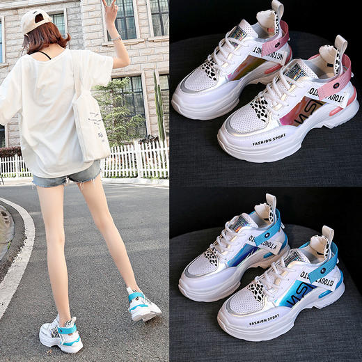 SN-1828新款韩版百搭平底网红小白鞋厚底休闲运动鞋 商品图4