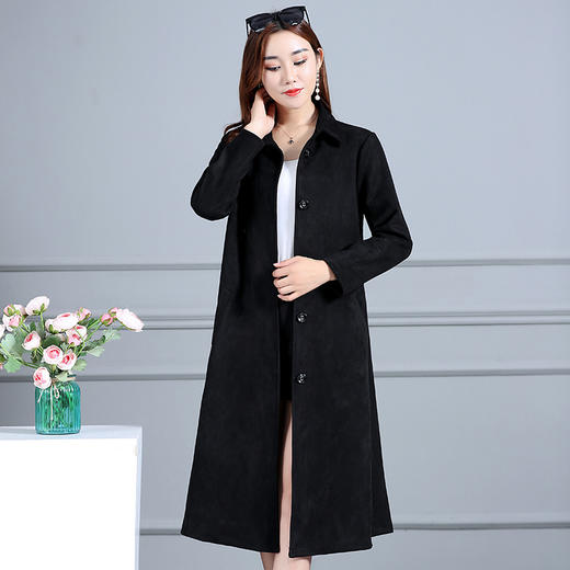 YCE-A847-932新款中老年女装长袖上衣妈妈中长款风衣 商品图0