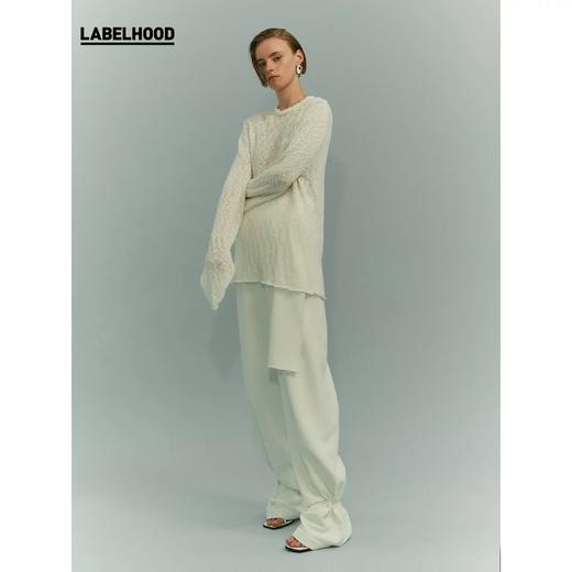 YIRANTIAN 白色网状宽松针织衫 YRT20SS-K05WHT 商品图1