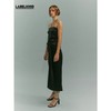 YIRANTIAN 黑色真丝绑带细节长款吊带裙 YRT20SS-D06BLK 商品缩略图1