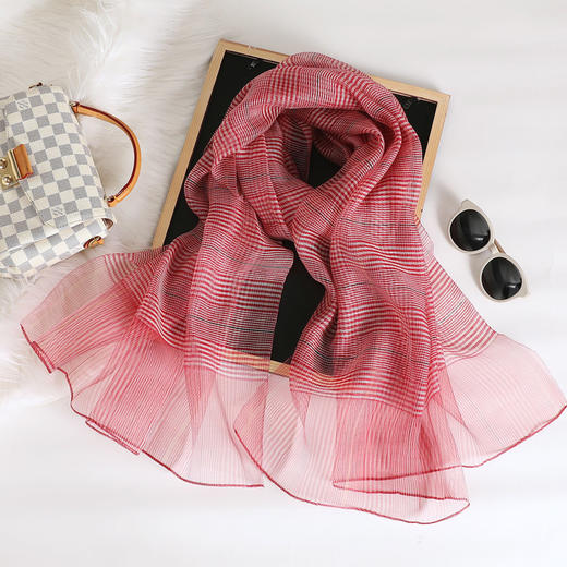 春秋英伦格子丝巾 围巾时尚饰品女士丝巾 商品图3