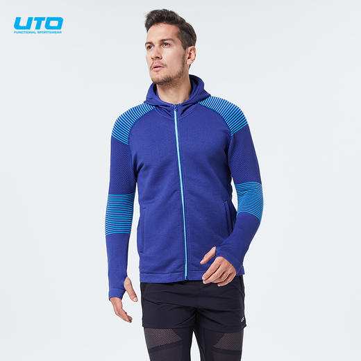 UTO/悠途 型系列感跃男女运动长拉链衫 商品图0