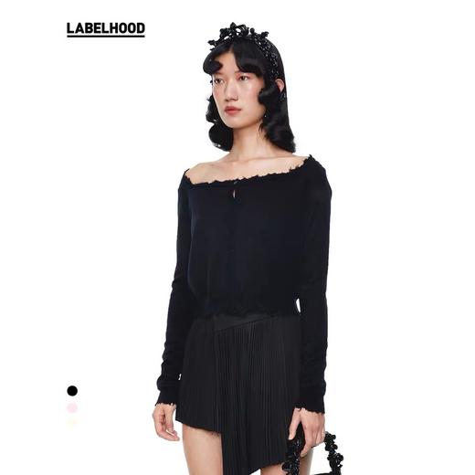 SHUSHU/TONG 毛边开襟羊毛衫 ss20to19ct001pk100 商品图0