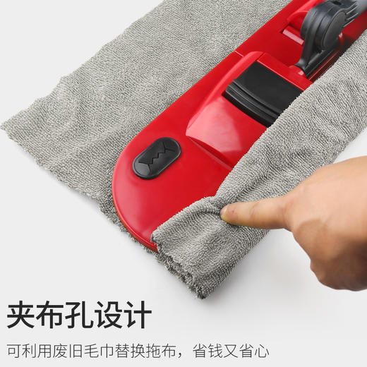 【套布平板拖】美丽雅平板拖把家用可旋转轻巧木地板拖地可夹毛巾拖布懒人拖把平板拖把 商品图3