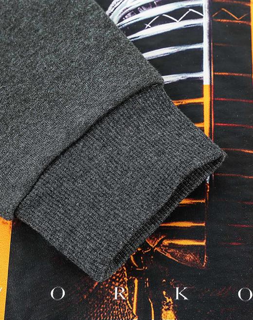 Marco Azzali 深灰色胶印长袖T恤卫衣 T3981400 商品图2