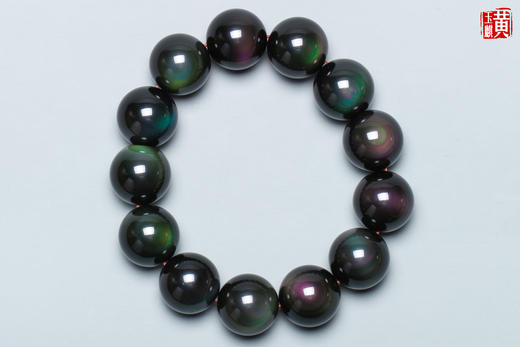 [ 绮炫 ]  彩虹眼黑曜石手串 商品图5
