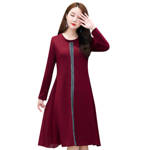 SZL-6832800236X049新款胖妹妹大码妈妈装连衣裙 商品图4