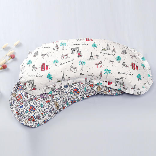 月牙荞麦枕 儿童枕头荞麦皮枕卡通婴儿枕 荞麦壳枕办公室午睡枕头 商品图1