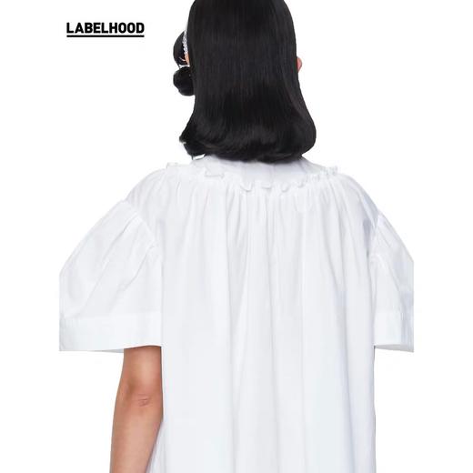 SHUSHU TONG2020春夏新品白色短袖衬衫连衣裙女 ss20dr08co102wh100 商品图4