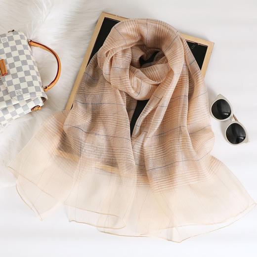 春秋英伦格子丝巾 围巾时尚饰品女士丝巾 商品图2