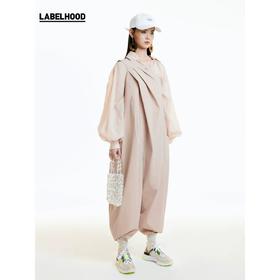 MAISON SANS TITRE 2020春夏新品 不对称设计感宽松连体裤大脚裤 SS20ST04MA16PI01