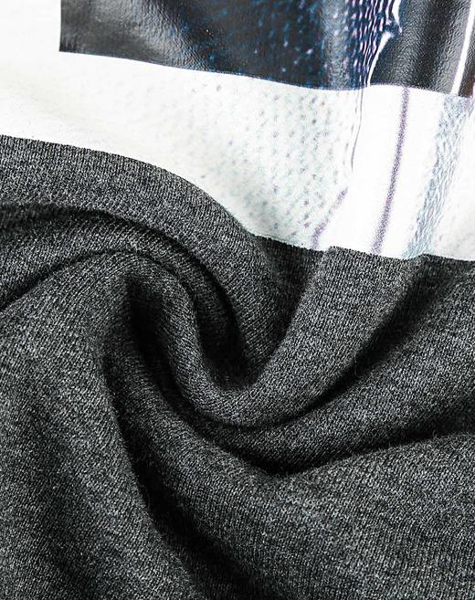 Marco Azzali 深灰色胶印长袖T恤卫衣 T3981400 商品图3