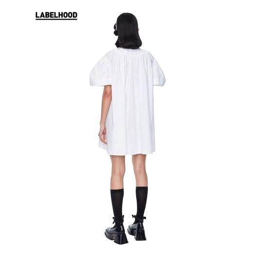 SHUSHU TONG2020春夏新品白色短袖衬衫连衣裙女 ss20dr08co102wh100 商品图2