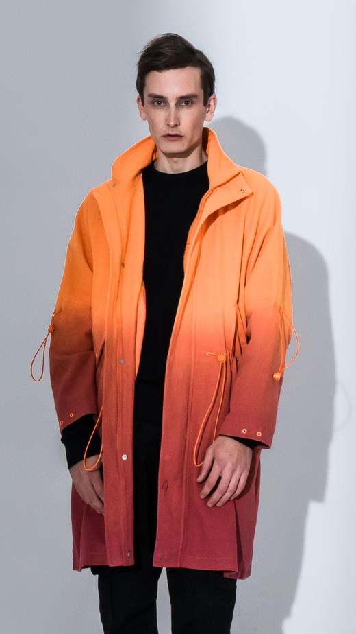 DEC BH95237582 时尚潮流渐变长款风衣 商品图3