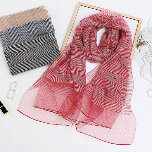 春秋英伦格子丝巾 围巾时尚饰品女士丝巾 商品图1