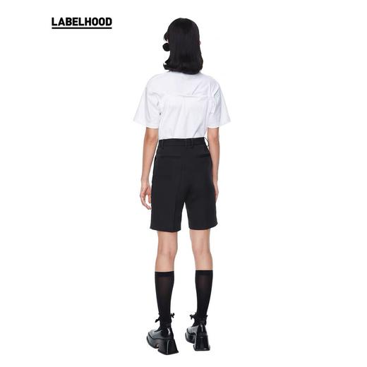 SHUSHU TONG2020春夏新品利落裁剪直筒短裤休闲裤女 ss20tr02pl200ba100 商品图3