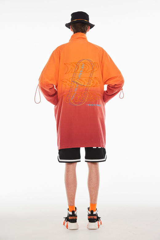 DEC BH95237582 时尚潮流渐变长款风衣 商品图1