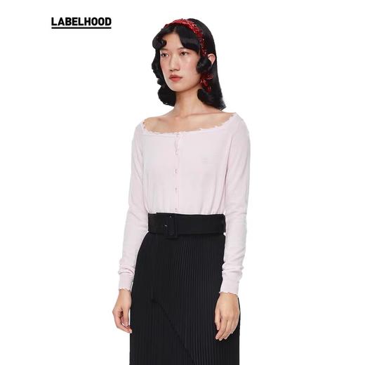 SHUSHU/TONG 毛边开襟羊毛衫 ss20to19ct001pk100 商品图1