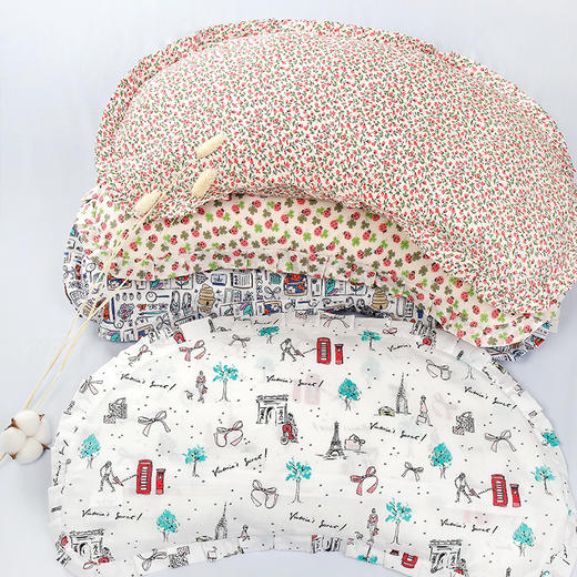 月牙荞麦枕 儿童枕头荞麦皮枕卡通婴儿枕 荞麦壳枕办公室午睡枕头 商品图0