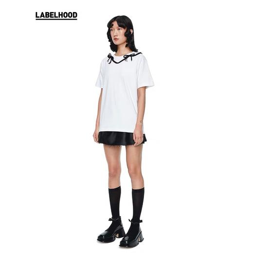 SHUSHU/TONG 领口蝴蝶结编绳T恤 ss20to10co001wh100 商品图2
