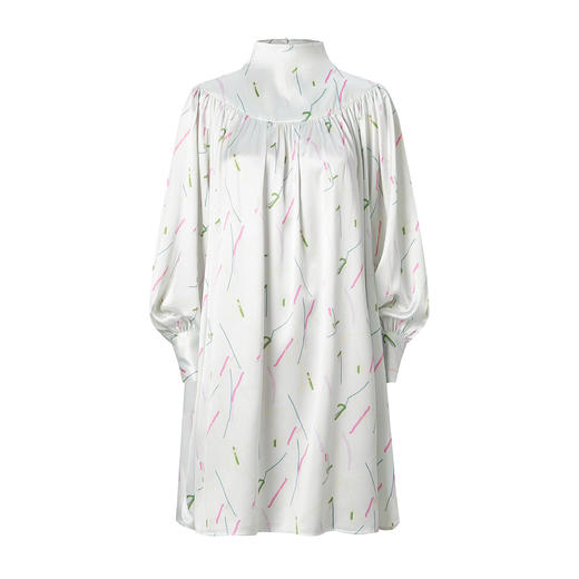 HIDEMI “我们做印花”绮梦漫步 缎面衬衫裙 商品图3