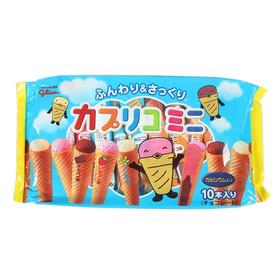 日本进口固力果三兄弟雪糕筒饼干87g