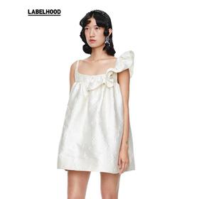 SHUSHU/TONG 荷叶边肩带连衣裙 ss20dr06po001wh100