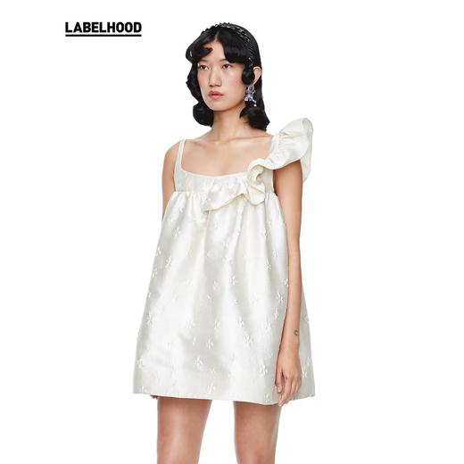 SHUSHU/TONG 荷叶边肩带连衣裙 ss20dr06po001wh100 商品图0