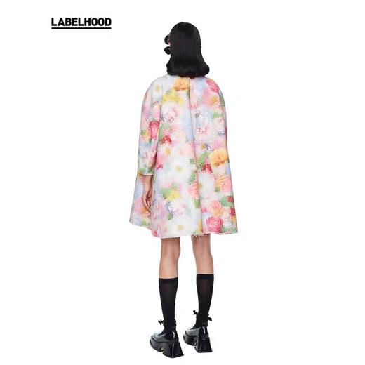 SHUSHU TONG2020春夏新款宽松印花毛边A型外套中长款长袖大衣女 ss20co05pl200print001 商品图3