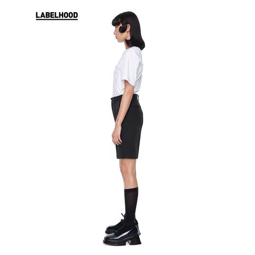 SHUSHU TONG2020春夏新品利落裁剪直筒短裤休闲裤女 ss20tr02pl200ba100 商品图2