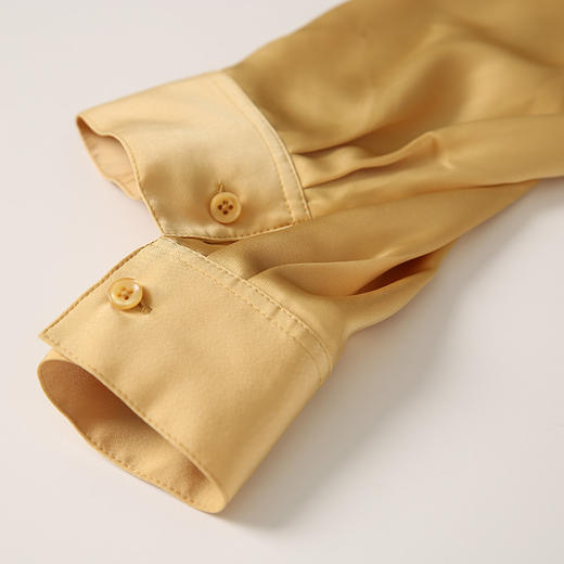 VIMAGE纬漫纪夏款轻薄丝滑纯色收腰通勤职业衬衫连衣裙女V1307903 商品图10