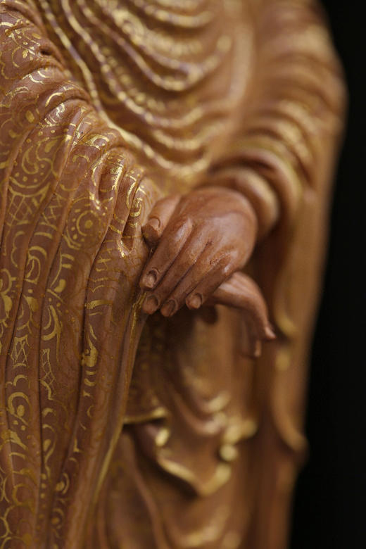 开学季老山檀观音雕件219