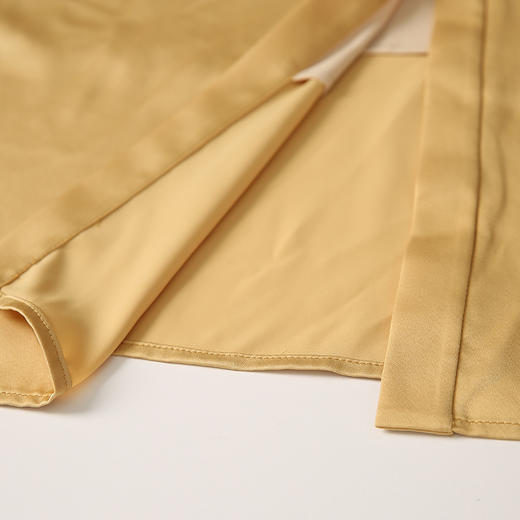 VIMAGE纬漫纪夏款轻薄丝滑纯色收腰通勤职业衬衫连衣裙女V1307903 商品图11