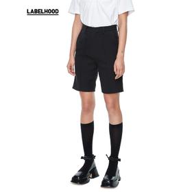 SHUSHU TONG2020春夏新品利落裁剪直筒短裤休闲裤女 ss20tr02pl200ba100