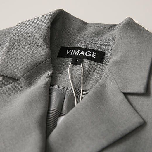 VIMAGE纬漫纪春季新款时尚高级洋气翻领双排扣显瘦西装外套女V1303905 商品图4